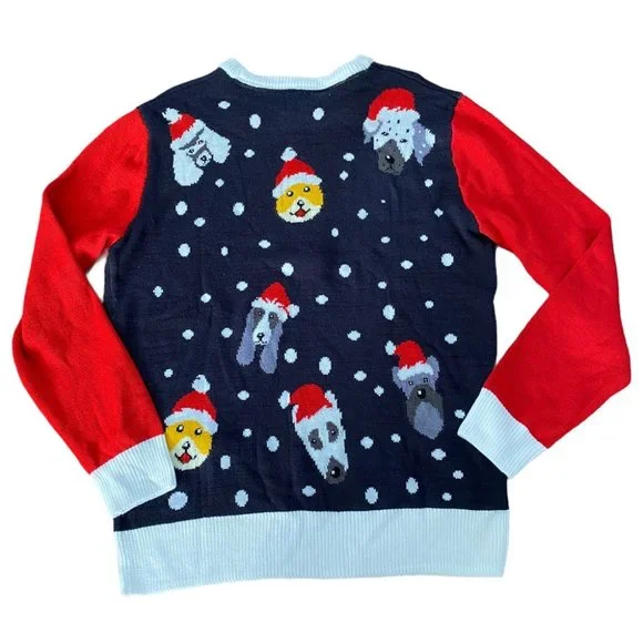NEW H&M SANTA PAWS Holiday Christmas Sweater Men's Sz S / Womens Sz M - Picture 2 of 11
